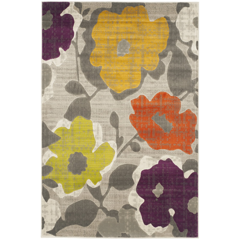 Porcello Performance Floral Rug, Rectangle 4'1" x 6'