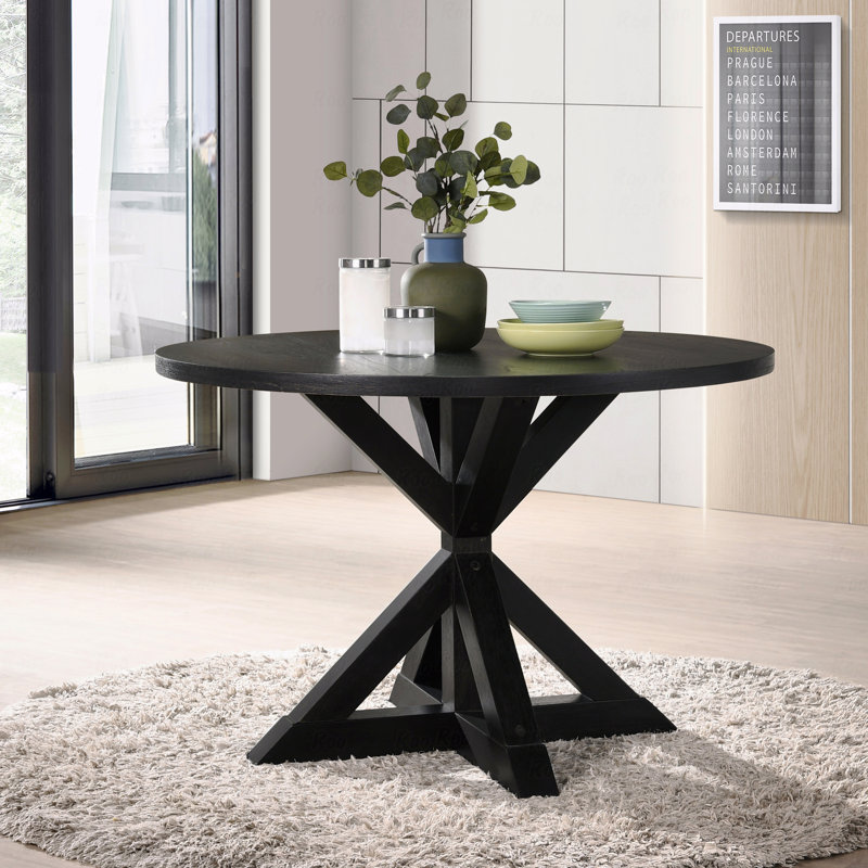Table de salle à manger Cross-Buck, Noir