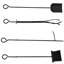 Support de rangement pour le bois de chauffage noir avec outils compacts