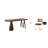 4 - Person Solid Wood Solid Wood Top Three Leg Dining Set-98456890