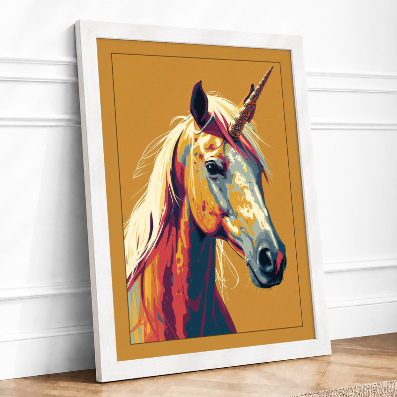 Mythic Horse Modern - Print, A4 - 29.7 x 21.0 cm, White