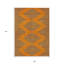 Tapis intérieur / extérieur lavable géométrique orange et bleu 9 pi x 12 pi HomeRoots