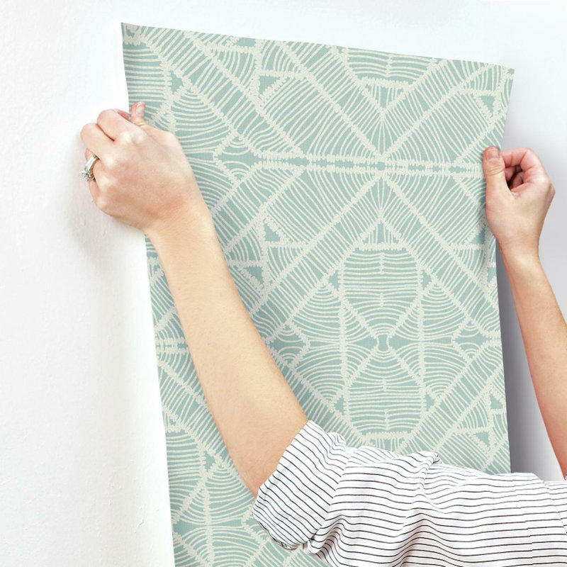 Papier peint diamant diamant, Turquoise