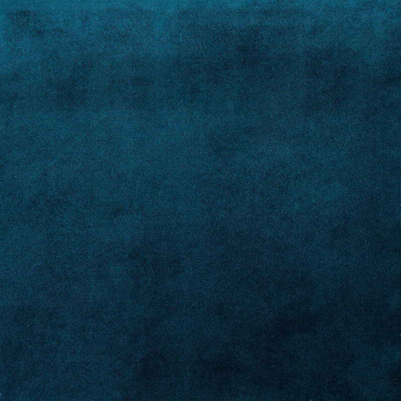 Emma-Louise Velvet Solid Colour Bedspread with Pillow Shams Included, Blue Teal
