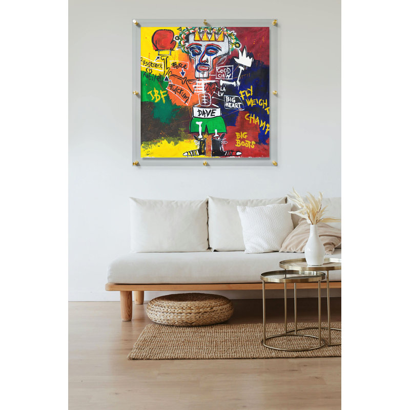 «Dave Boy» par Gareth Maguire, Cadre flottant doré / transparent, H 20 po x l 20 po