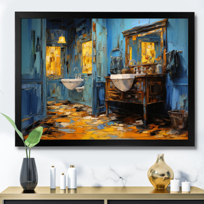 " Bathroom Turquoise Painting V "