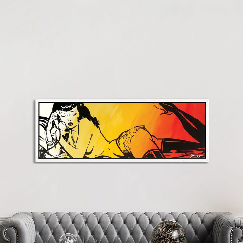 Phone by JRuggs - Panoramic Print on Canvas, White Framed, 152.4 cm H x 50.8 cm W