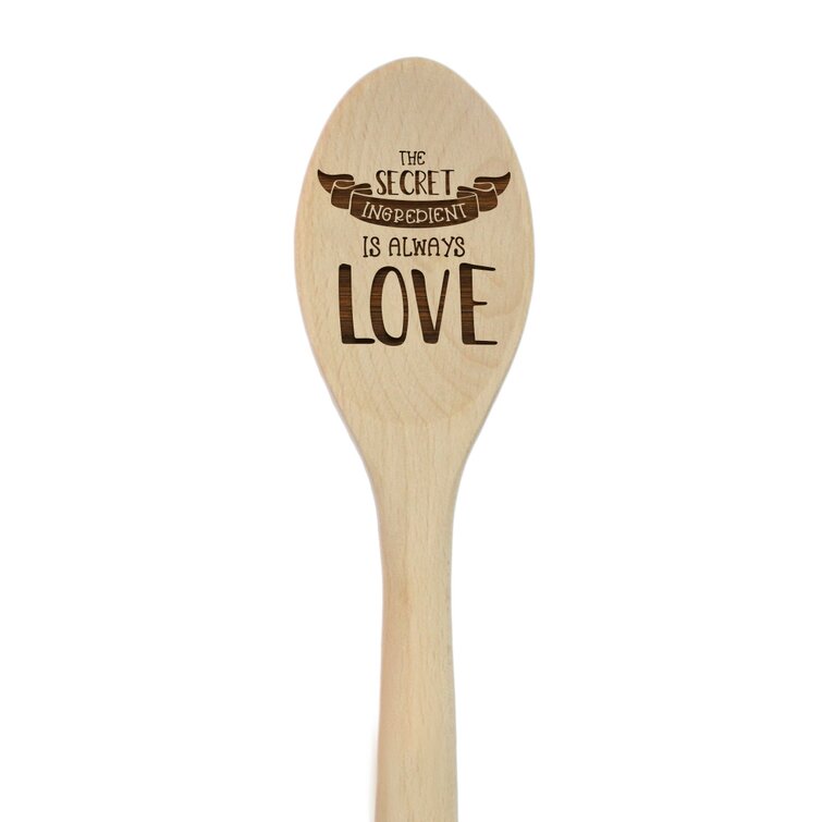 Chef Craft 14 Long Beechwood Wooden Kitchen Mixing Spoon with