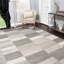 Tapis argenté à motif géométrique moderne Krasmir-278554685