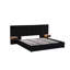 Très grand lit plateforme tapissier hydraulique en velours avec 2 tablettes, 2 lampes de lecture et port USB-899770561