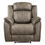 Reclining Chair In Classic Style With Sandy Brown Microfiber Upholstery Comfortable Seat Solid Wood Frame And Foam Padding