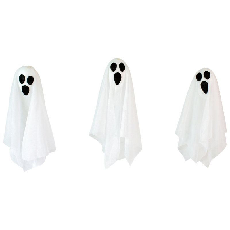 Ensemble de 6 pièces de décoration de porche d'Halloween famille fantôme