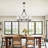 8 - Light 25.95" Dimmable Farmhouse Candle Style Wagon Wheel Chandelier With Glass Shape For Dining Room-787419255