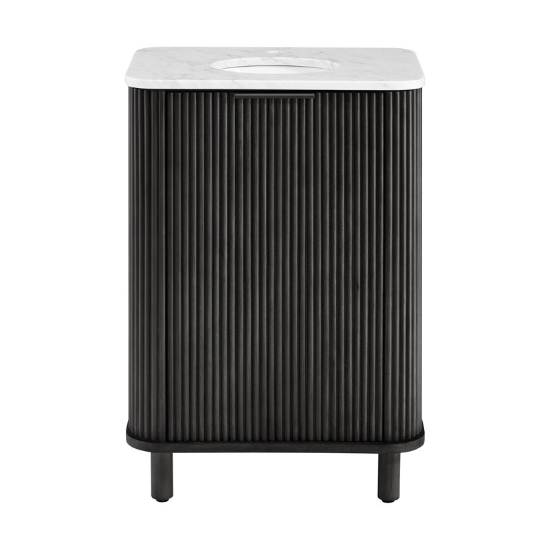 Kensington 24" Single Bathroom Vanity, Black Reeded