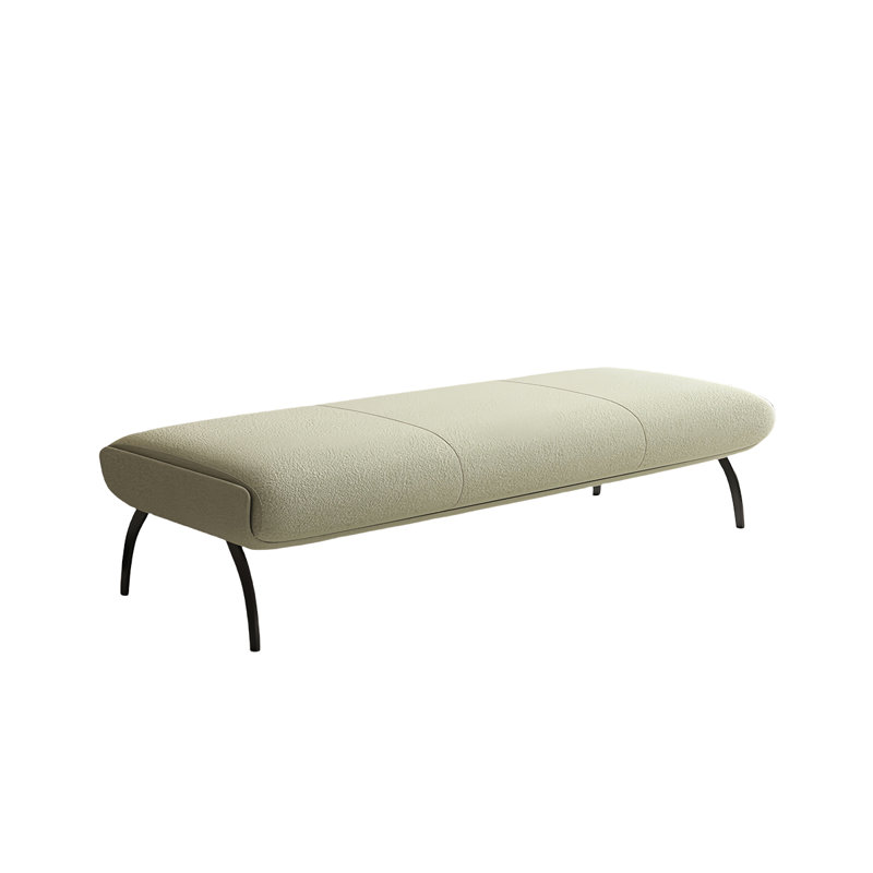 Banc rembourré Tabathe Sherpa, Vert fruit