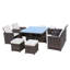 Kydon 8 - Person Patio Dining Set with Square Table , Cushions Included-1802964374