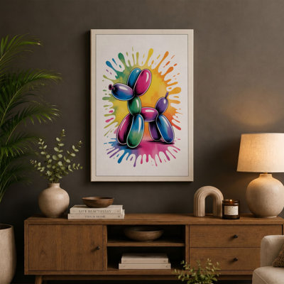 Paint Tube Starburst Modern - Wrapped Canvas