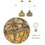 Luminaire suspendu dôme en or 12 po Ambrozie Rattan Coastal Boho