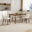 Modern Curved Back Dining Chair With Wood Legs, Upholstered Accent Chair For Kitchen & Living Room-930624719