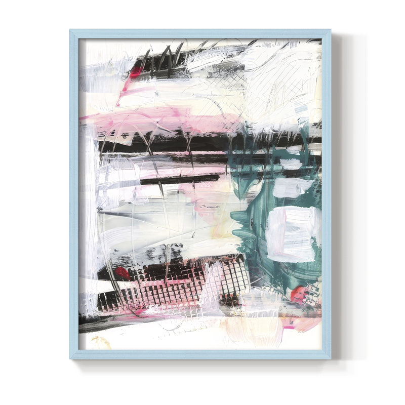 Parade I Framed Print - Solid Wood, Blue, 21" H x 17" W