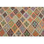 Tapis beige / rouille en laine tissé à la main à motif tribal / géométrique / sud-ouest de couleur cépage Cedorah