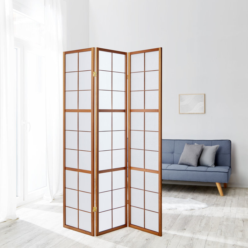 Bastian Room Divider, Brown, 3 Panels