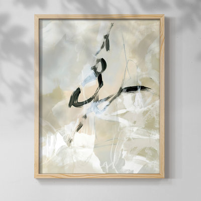Scribble Veil I, reproduction encadrée - bois massif