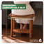Banc de douche en bois massif de 19 po de largeur-1991933123
