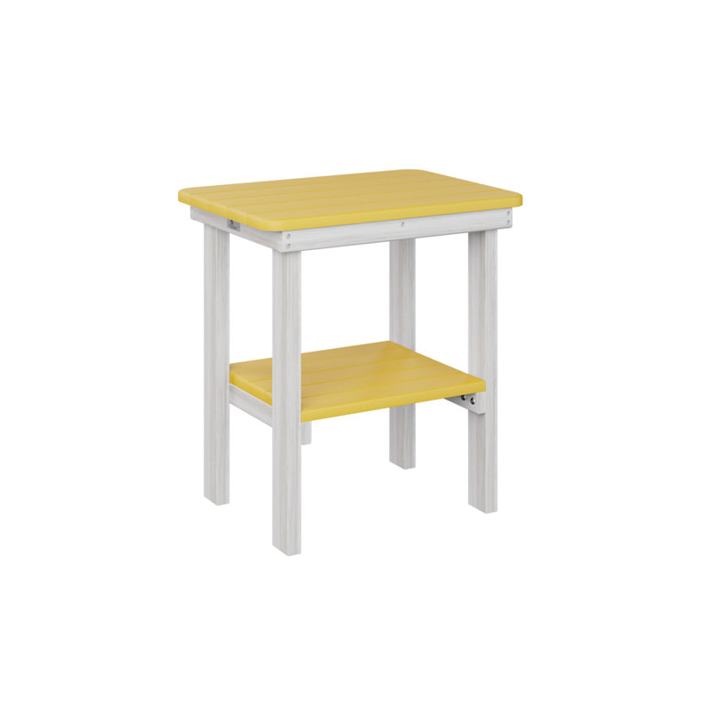 Berlin Gardens Rectangular End Dining Table, Sunburst Yellow, Seashell