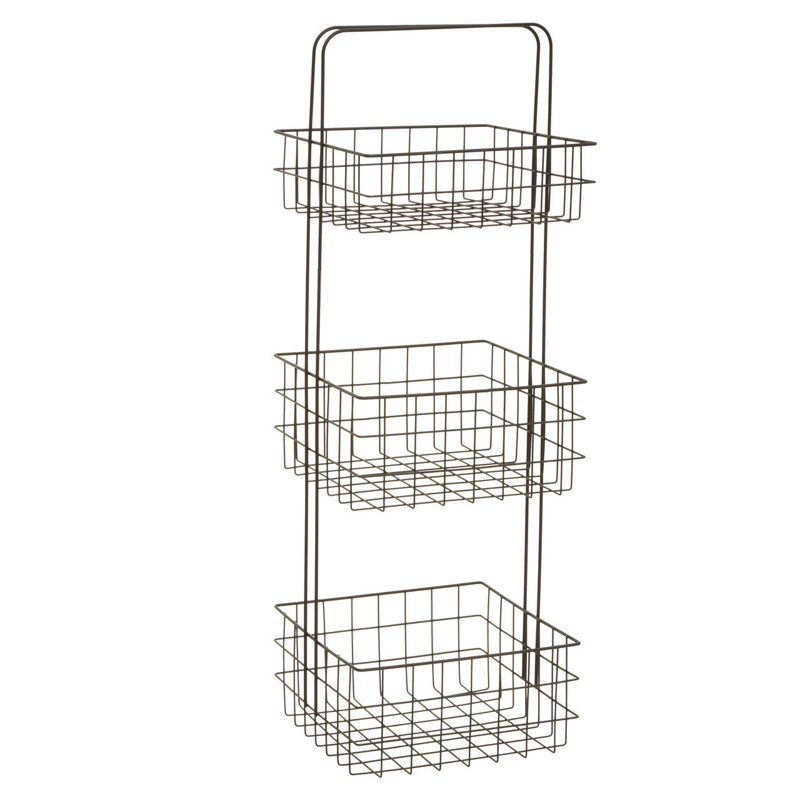 Amalea Freestanding Stainless Steel Shower Caddy, Black