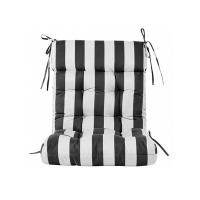 Coussin de chaise d'extérieur Adirondack, L 44 po x l 21 po x H 4 po, coussins de siège résistants à la décoloration résistants à la décoloration et aux rayons UV avec sangles, coussins de siège à dossier haut en osier touffeté 100% polyester pour patio, terrasse, bord de piscine, jardin, floral