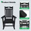 Ensemble de chaises à bascule d'extérieur surdimensionnées pour adultes en PEHD toutes saisons-315073053