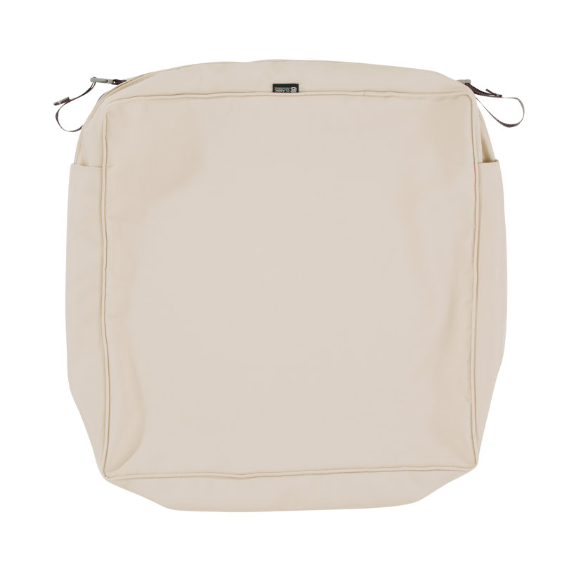 Pina Outdoor Dining Chair Cushion Cover, 5" H x 25" W x 25" D, Antique Beige