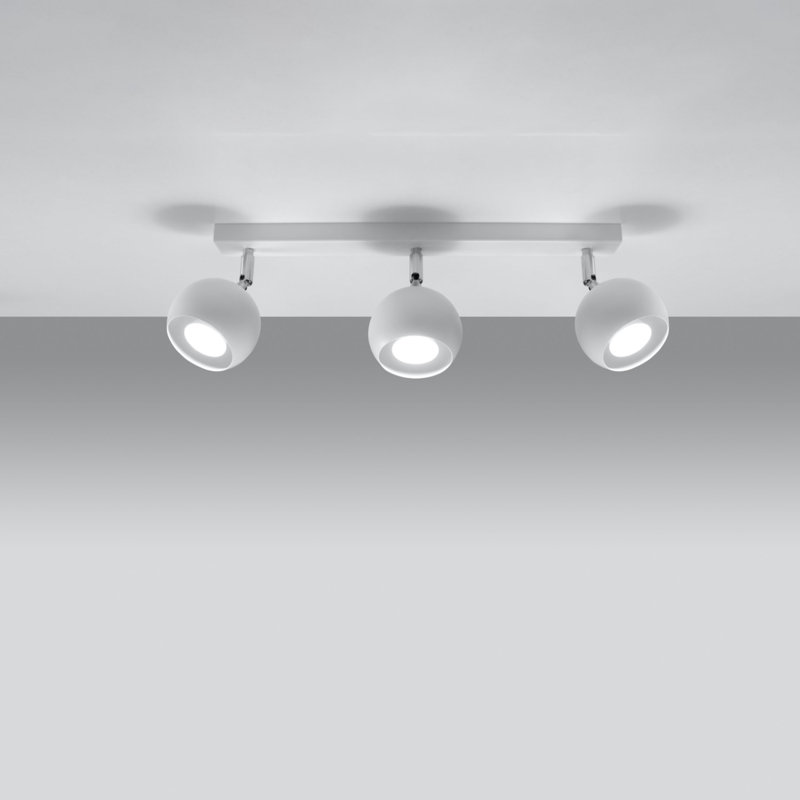 OCULARE Steel Spotlight, White, 45x10x16 cm, 3 Lights
