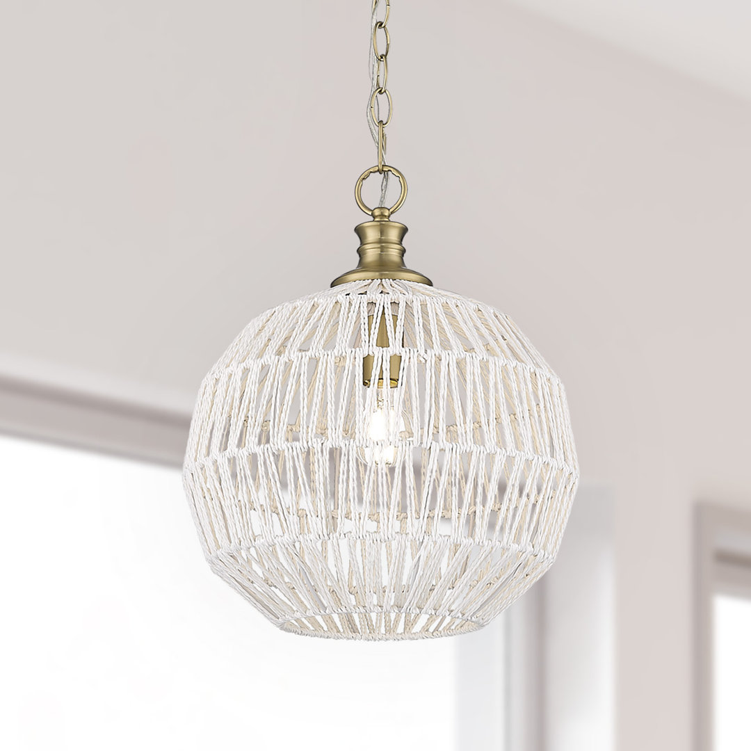 Merritt 1 - Light Sphere Pendant Beachcrest Home™ Shade 