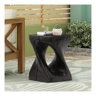 Table d'appoint MGO Twist Shape, texture semblable au bois