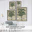 Impression encadrée de toile de jute palmier III - bois massif-1804765655