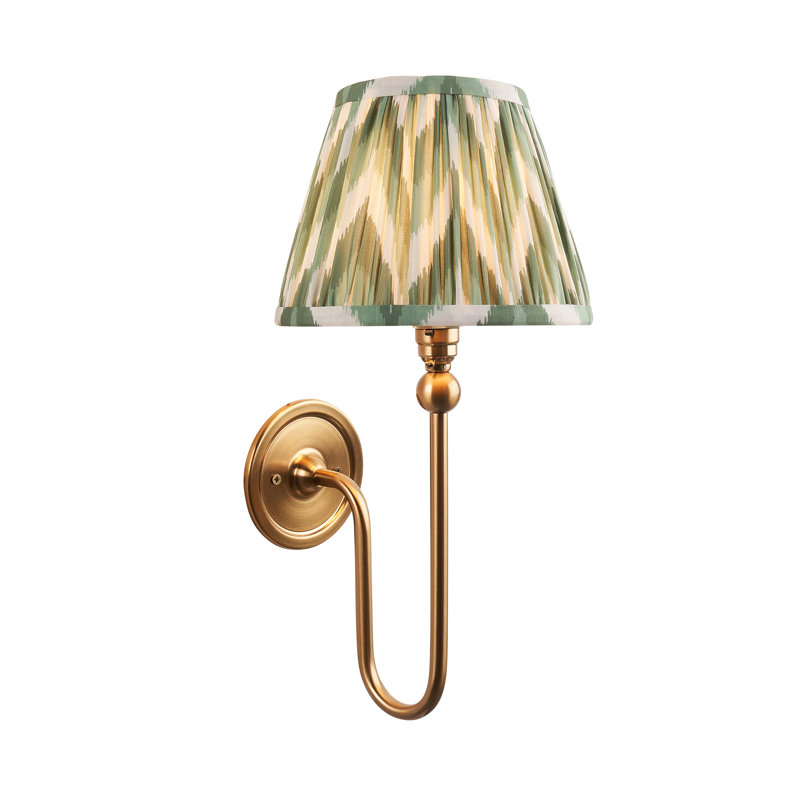 Santiago Steel Armed Sconce, Green, 37cm H x 20cm W x 22cm D