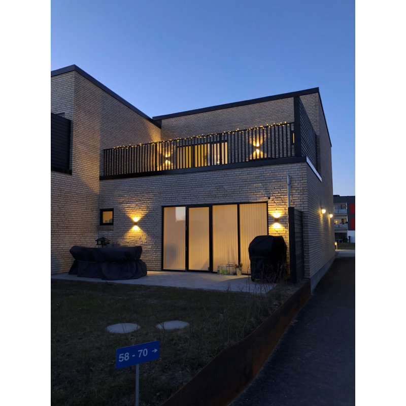Black 16cm H Integrated LED Outdoor Flush Mount