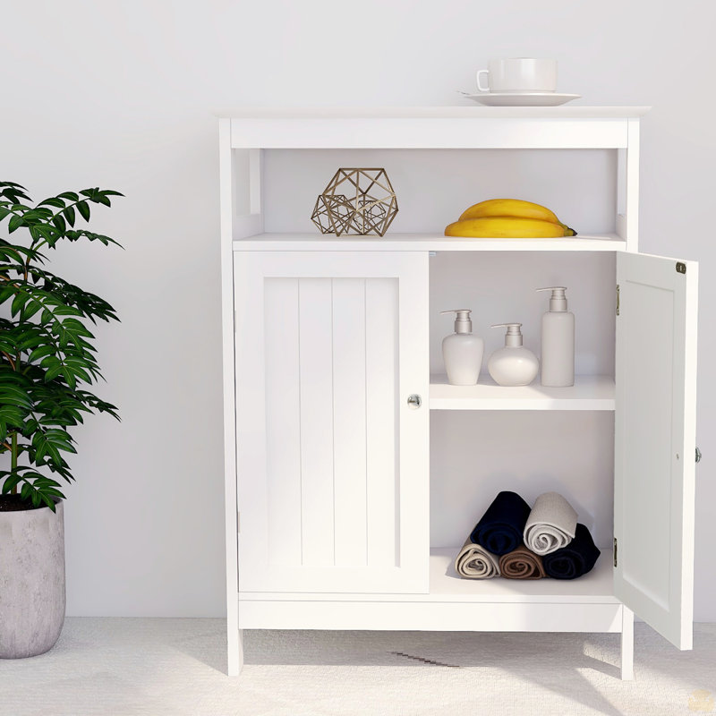 Armoire de rangement pour salle de bain avec portes à double volet