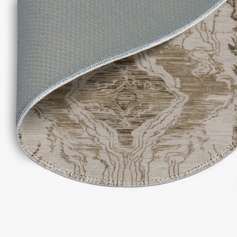 Tapis intérieur et extérieur gris Nature, Rond 5 pi