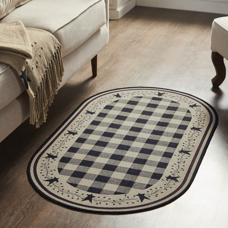 Tapis intérieur / extérieur Brom avec envers antidérapant, Ovale 2 pi 3 po x 4 pi