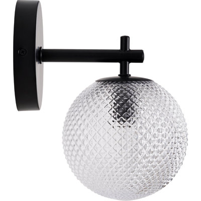 Prismatic 1-Light Wall Sconce - Black