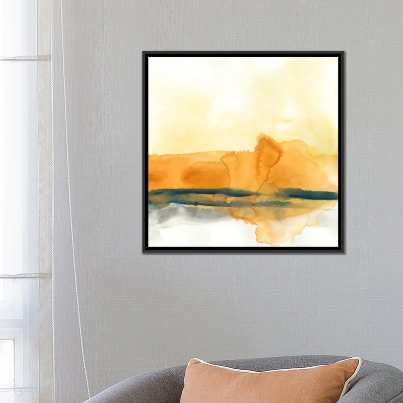 « mesa horizon i », impression sur toile, H 18 po x l 18 po x P 1,5 po, Toile avec cadre noir, Pas de tapis