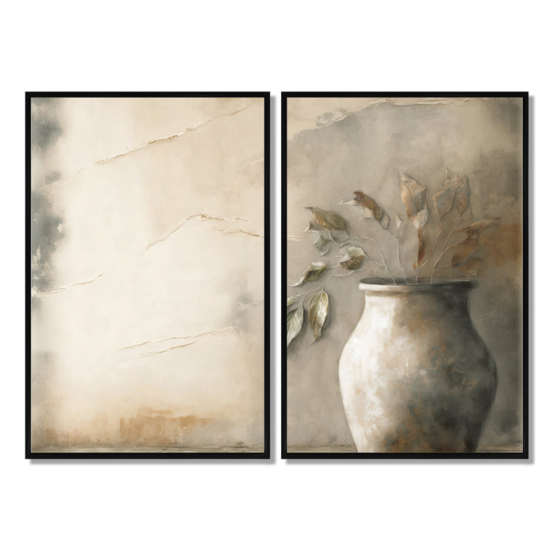 Nature morte en fleurs sauvages en couleurs rétro III - impressions sur toile traditionnelles roses, Noir, H 36 po x l 48 po