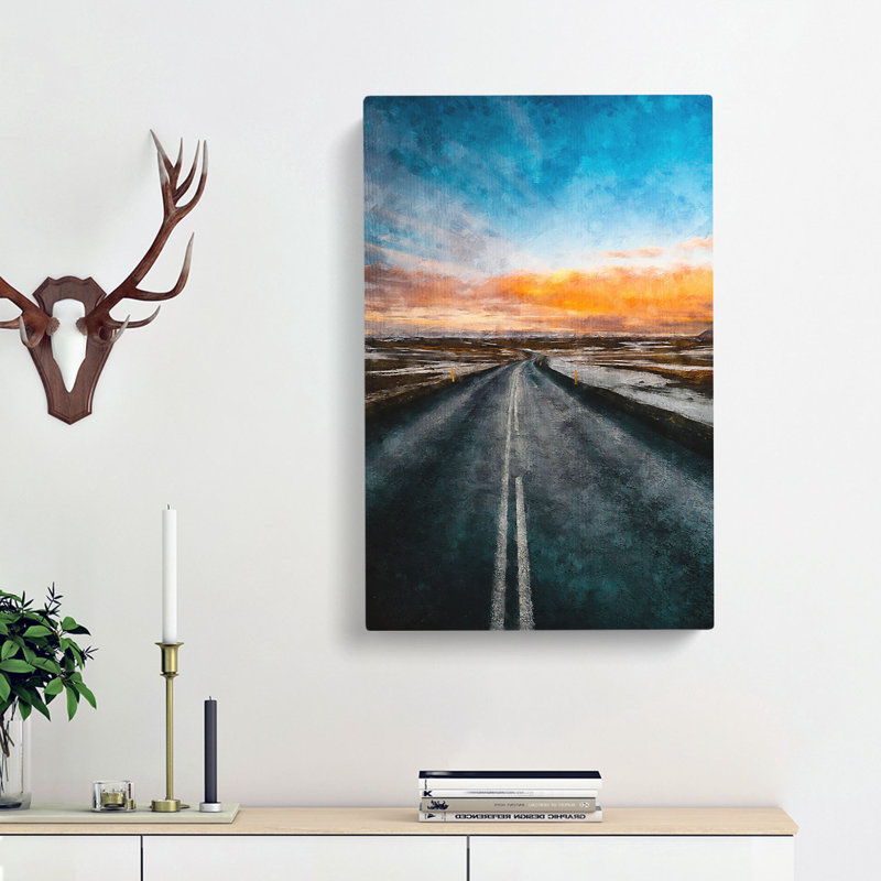 Road Through Iceland - Wrapped Canvas, 60cm H x 40cm W x 3cm D