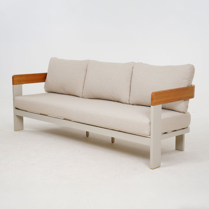 Riyadh Aluminum 3 Person Sofa With Olefin Cushion
