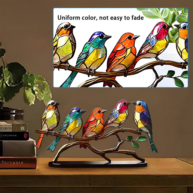 Figurine oiseau en métal, une pièce, pour bureau, chambre à coucher, et plus encore