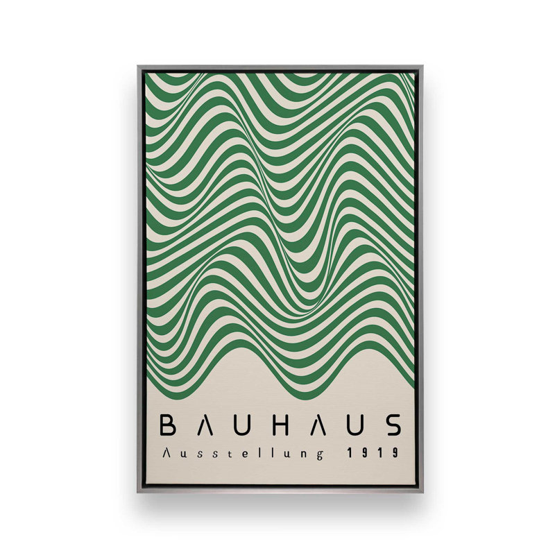 «Bauhaus Curves in Motion», reproduction sur toile, Encadrement argenté, H 48,75 po x l 32,75 po