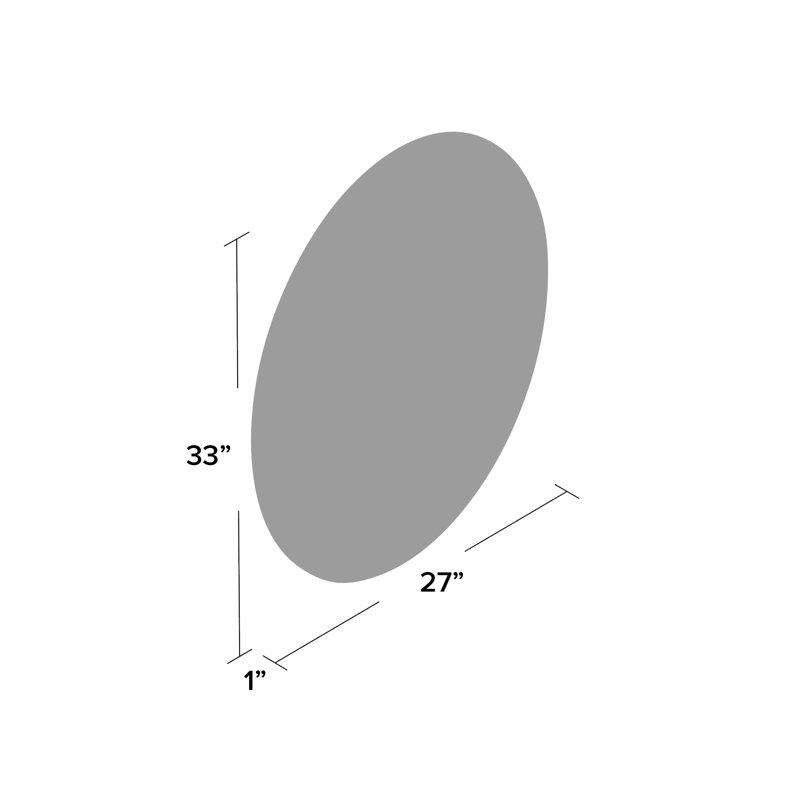 Reisman Oval Mirror, 33" H x 27" W, Rosewood